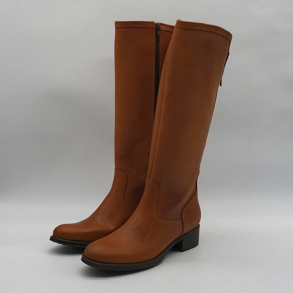 1095- Helena Rouge Boots Genuine Leather Made In Spain Tan Color Size 5.5 NWT - Picture 3 of 7